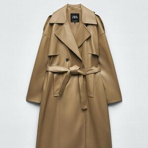 Zara Women's Classic Tan Trench Coat